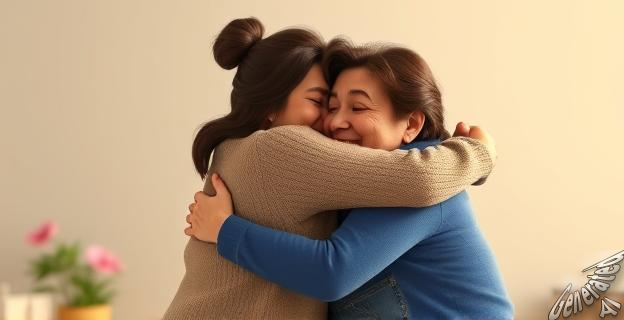 Se sintió destrozada al ver a su madre de nuevo