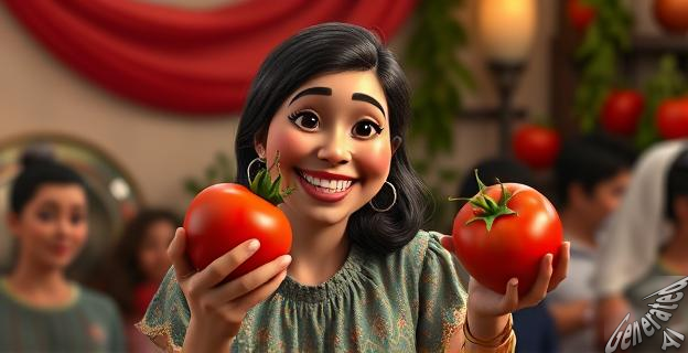 Unos tomates de su huerta