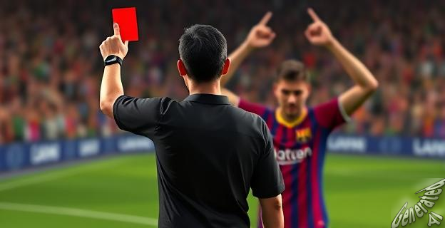 El árbitro Szymon Marciniak fue criticado por la prensa catalana por no pitar un posible penalti a favor del Barcelona