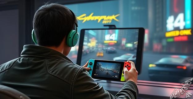 Cyberpunk 2077 se ejecuta a 360p en modo portátil y 540p en Dock, escalando a 810p y 1080p respectivamente con NVIDIA DLSS