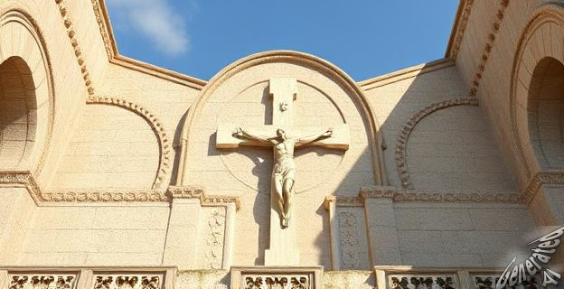 Una cruz de estuco de más de 1.400 años